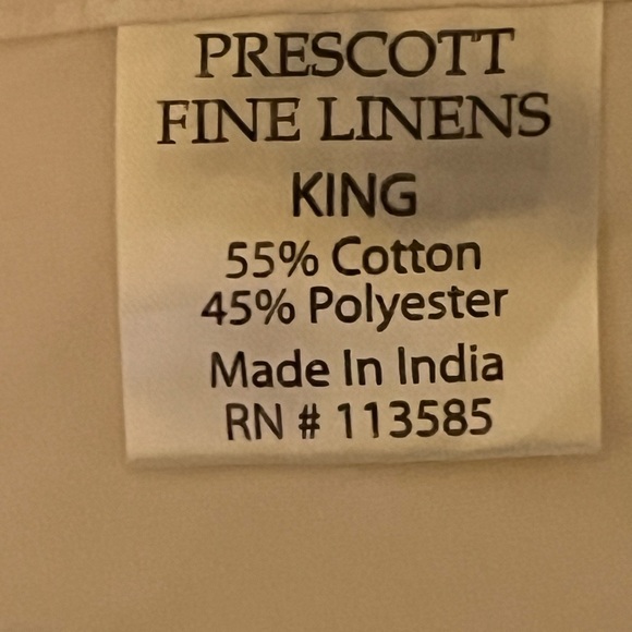 Prescott Fine linen King size Flat sheet! Firm Price - Picture 11 of 15